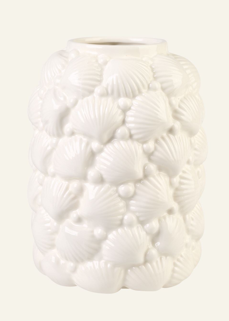 Vase Weiß - 15,7x15,7x20,8 cm Weiß - 1