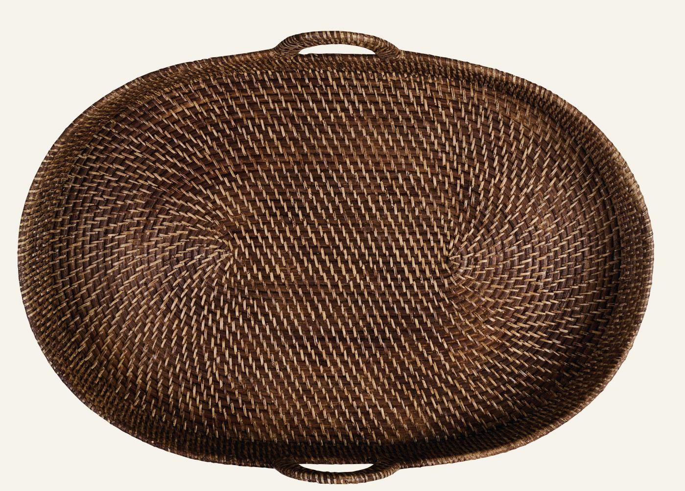 Tablett Dunkelbraun - 49x73x9 cm Dunkelbraun - 1