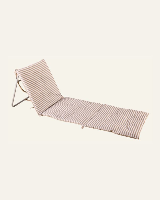 Klappbarer Liegestuhl für den Strand Beige - 58x58 cm Beige - 1