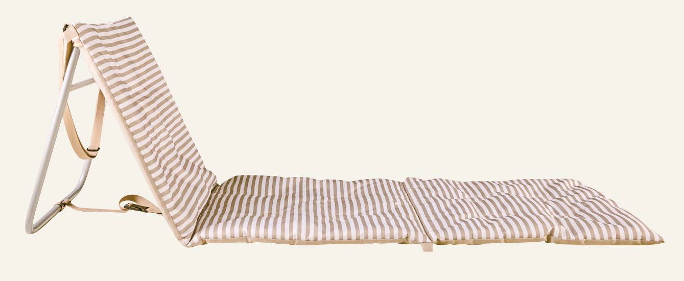 Klappbarer Liegestuhl für den Strand Beige - 3