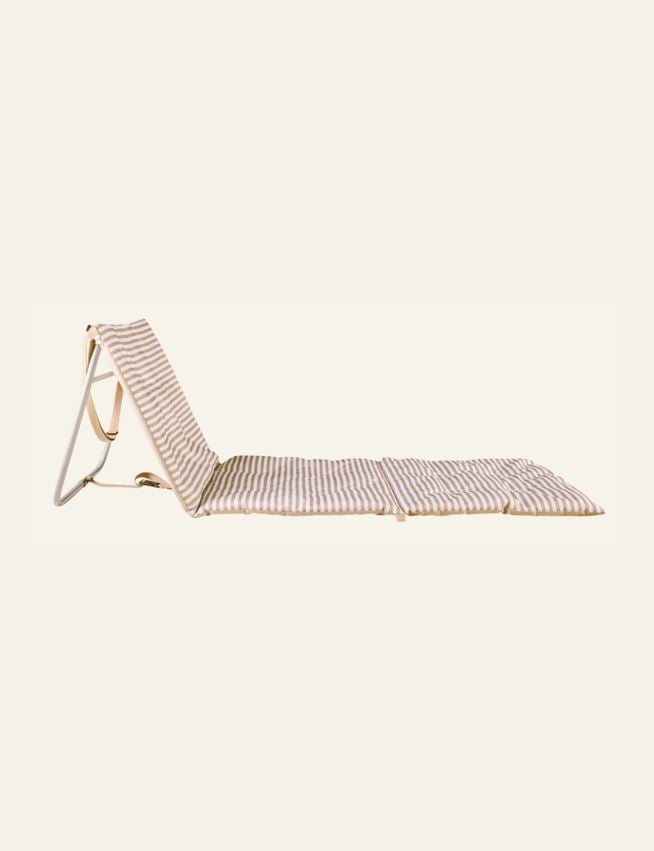 Klappbarer Liegestuhl für den Strand Beige - 3