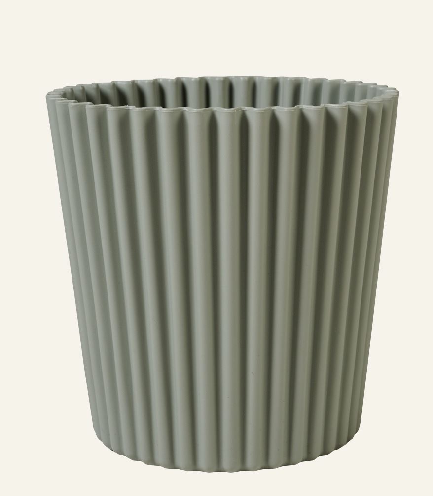 Outdoor-Blumentopf Grau-Grün - 25x25x25 cm Grau-Grün - 1