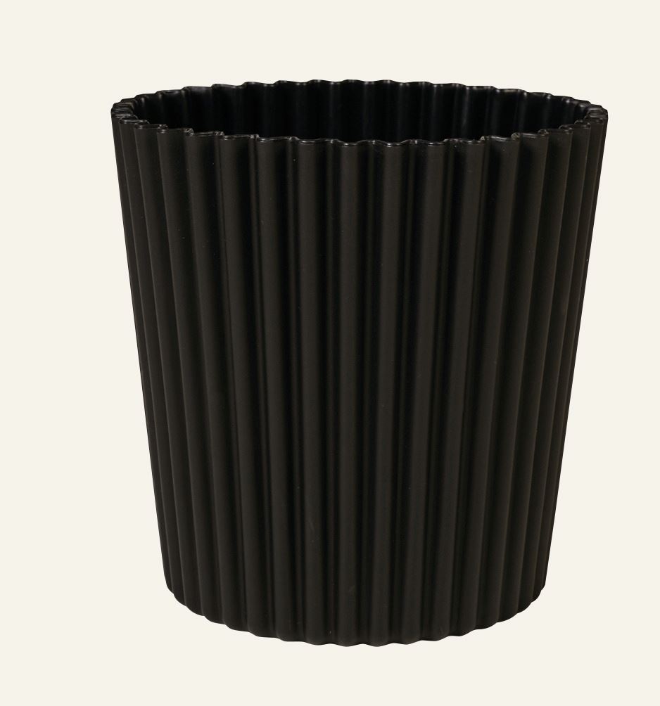 Outdoor-Blumentopf Schwarz - 25x25x25 cm Schwarz - 1