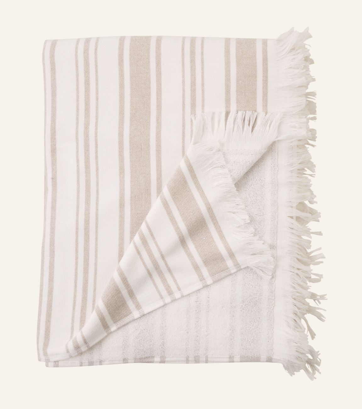 Strandtuch Beige - 80x180 cm Beige - 1