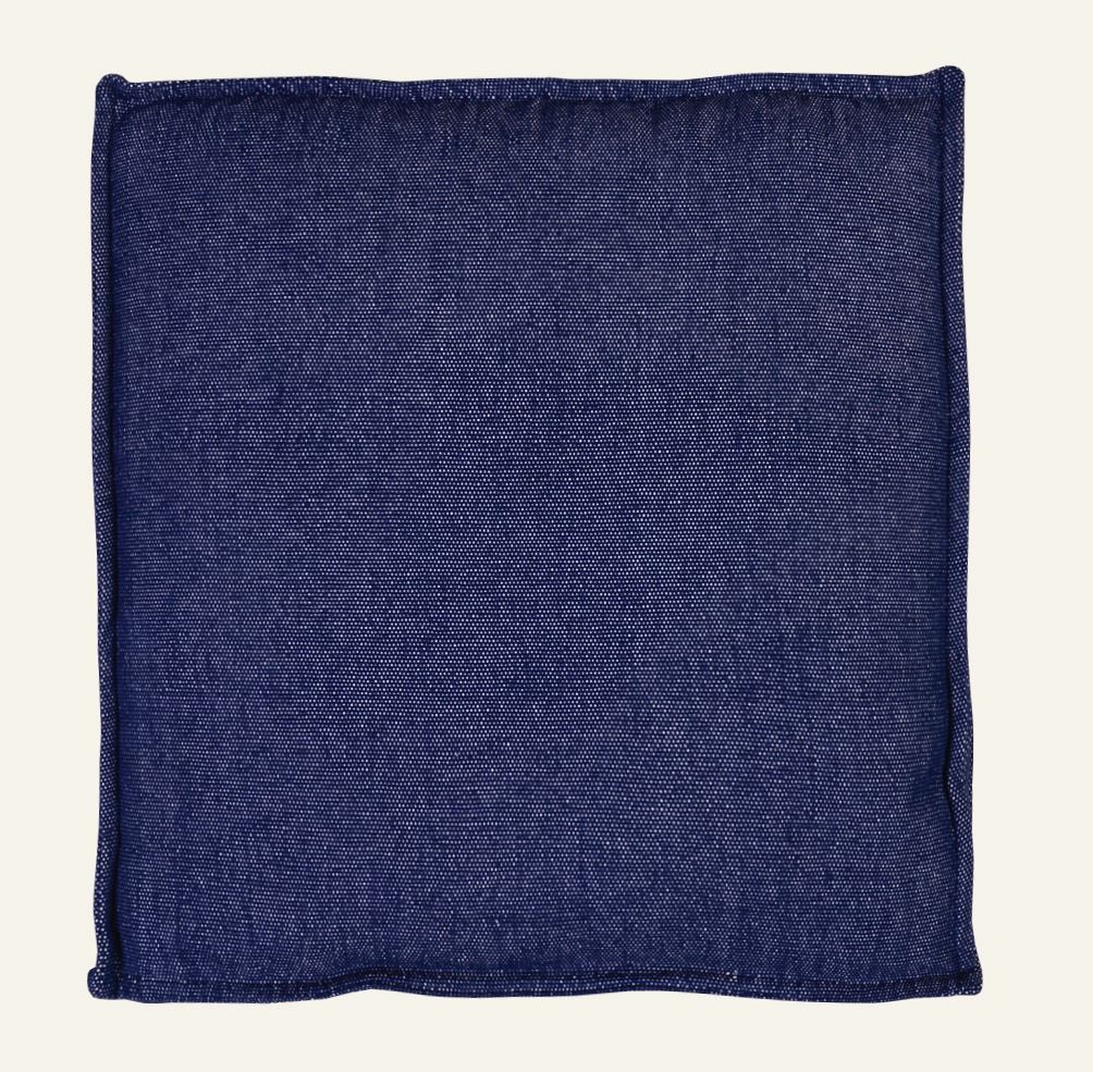 Sitzkissen Marineblau - 48x48x5 cm Marineblau - 1