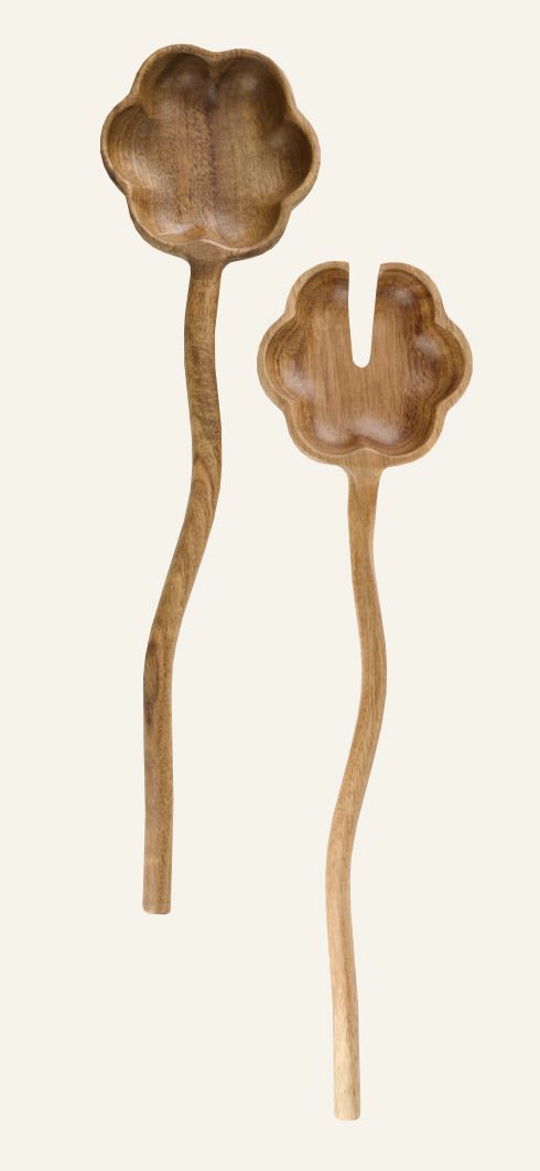 Salatbesteck Natur - 31,5 cm Natur - 1