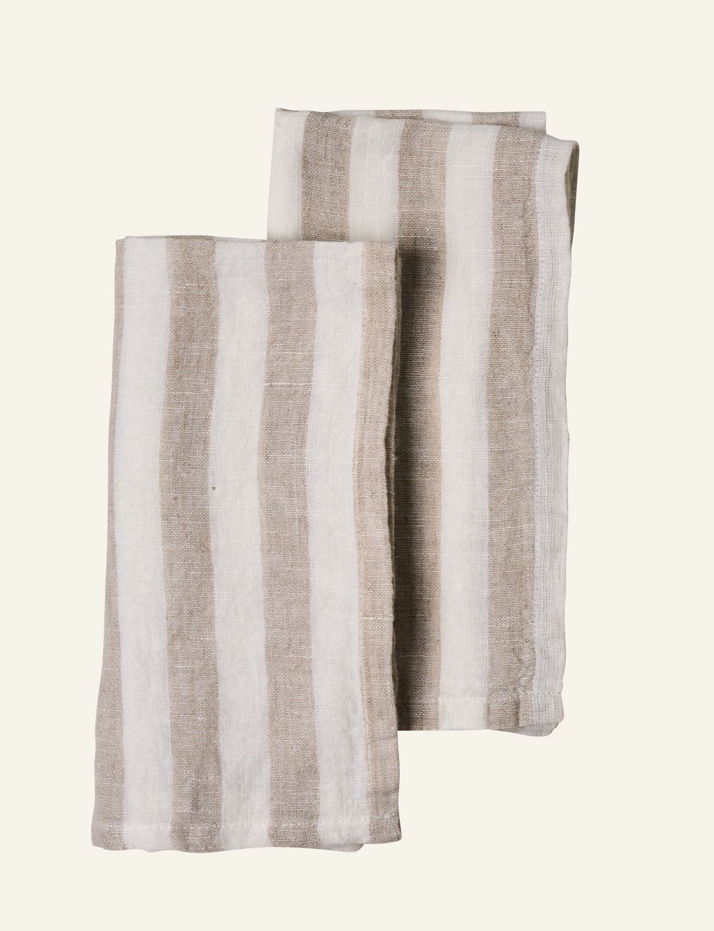 Leinenserviette Beige - 45x45 cm Beige - 1
