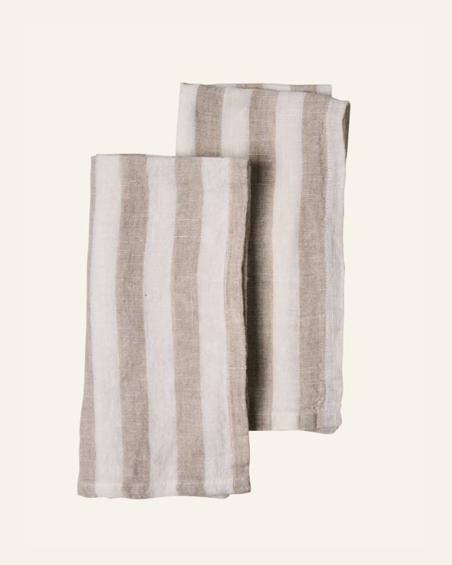 Leinenserviette Beige - 45x45 cm Beige - 1
