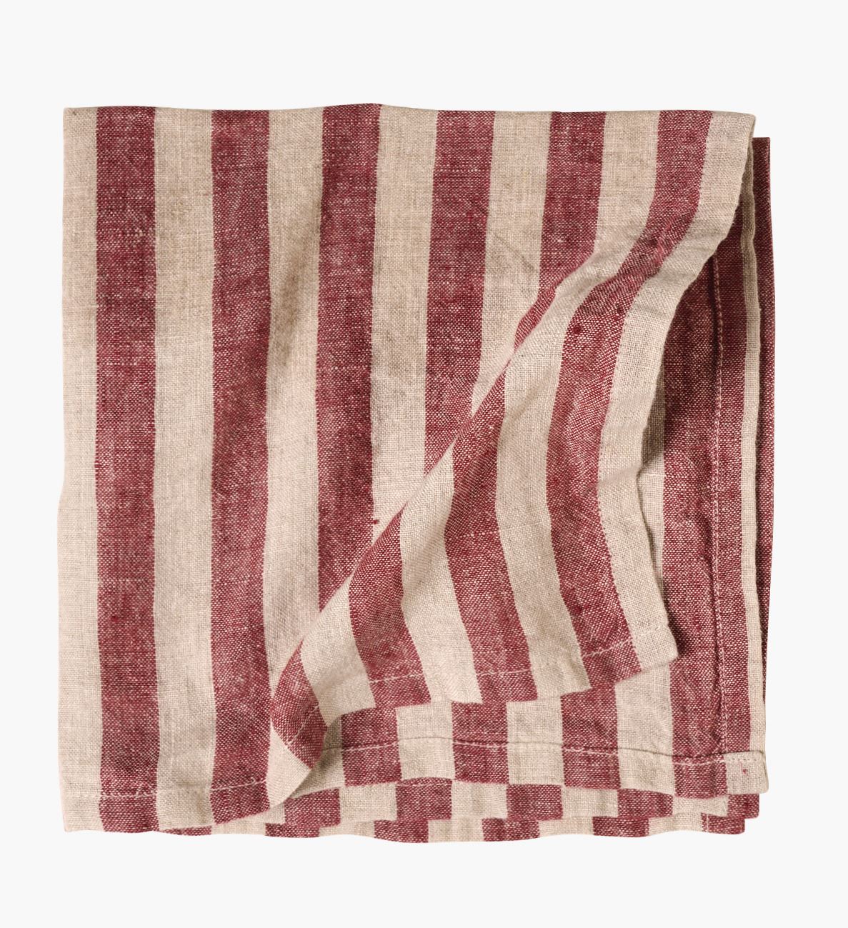 Leinenserviette Dunkelrot - 45x45 cm Dunkelrot - 1