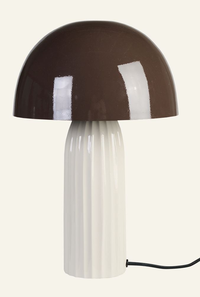 Tischlampe Braun - 24x24x37 cm Braun - 1