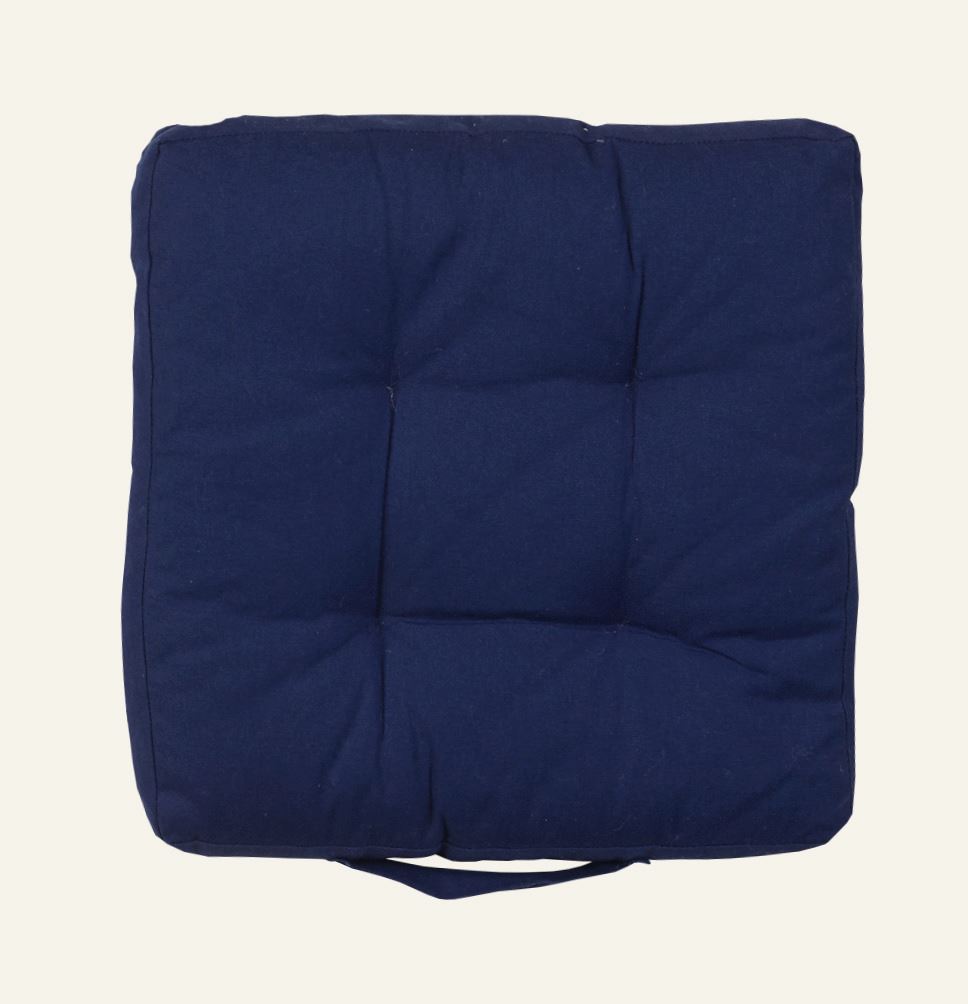 Sitzkissen Marineblau - 40x40x5 cm Marineblau - 1