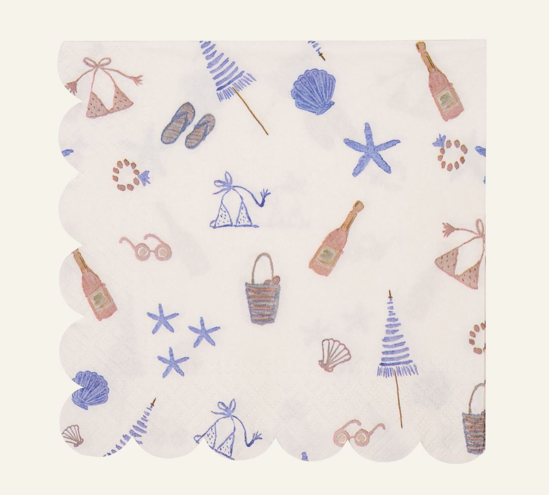 Papierservietten Multi/Blue - 33x33 cm Multi/Blue - 1