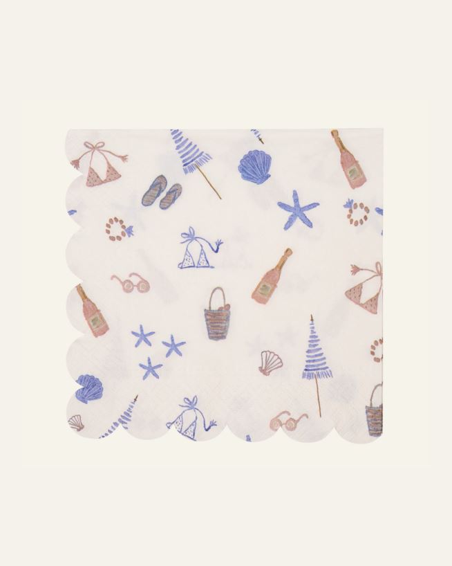 Papierservietten Multi/Blue - 33x33 cm Multi/Blue - 1