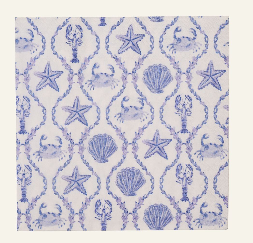 Cocktailservietten Blau - 25x25 cm Blau - 1