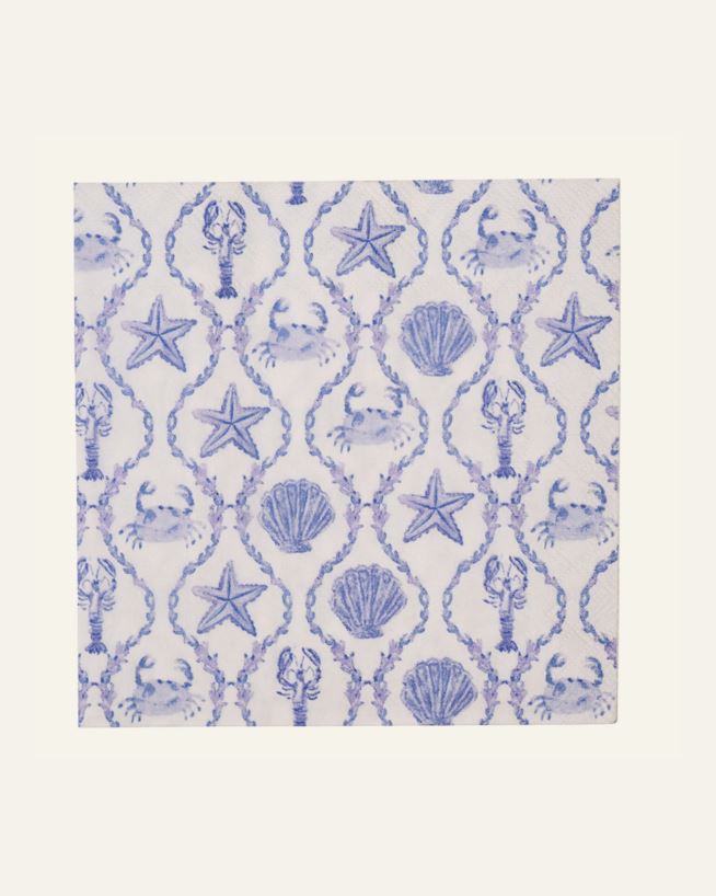 Cocktailservietten Blau - 25x25 cm Blau - 1