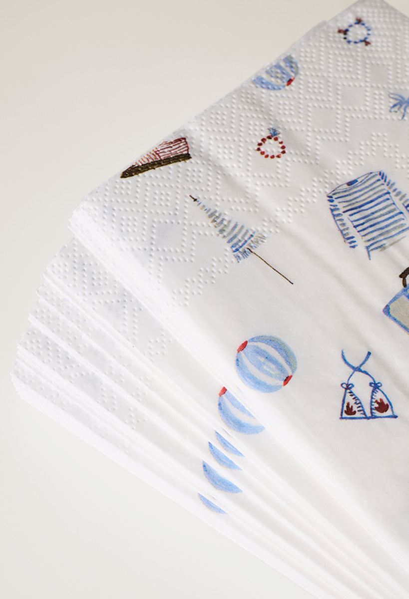 Buffetservietten Multi/Blue - 3