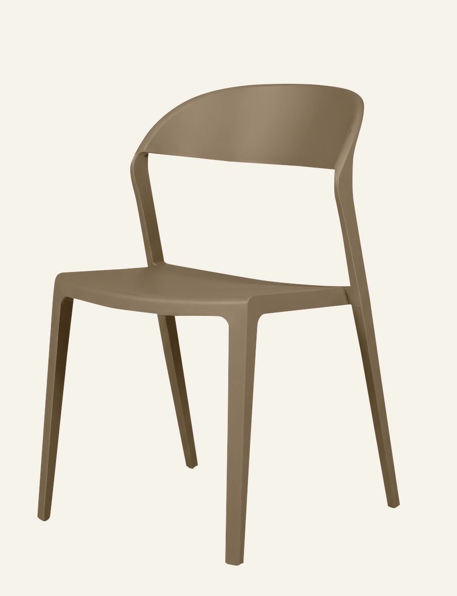 Gartenstuhl Dunkelbeige - 80 cm Dunkelbeige - 1