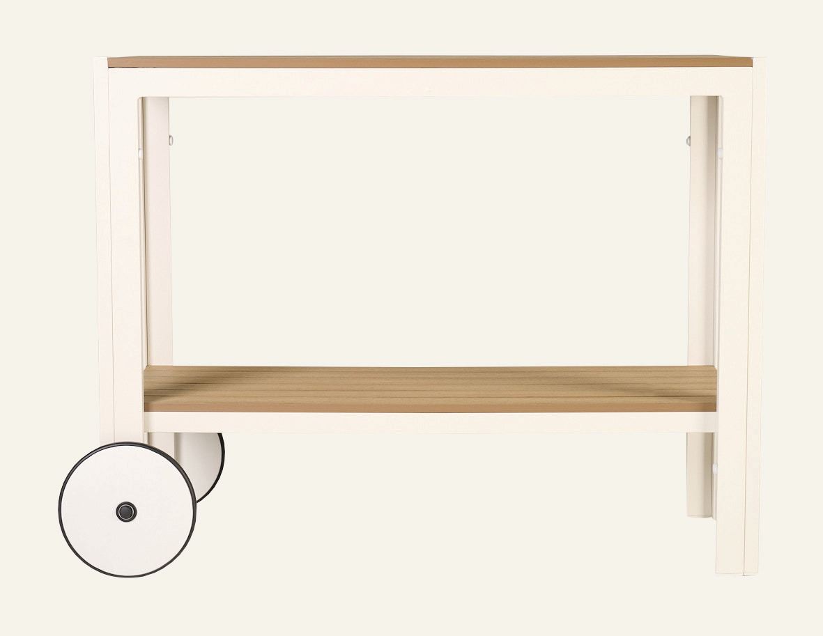 Servierwagen Offwhite - 100x45x74 cm Offwhite - 1