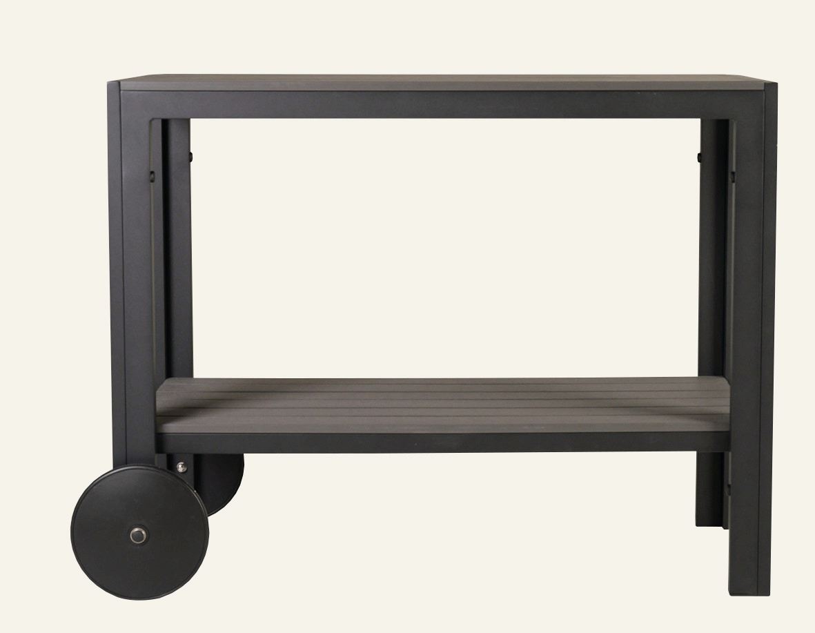 Servierwagen Schwarz - 100x45x74 cm Schwarz - 1