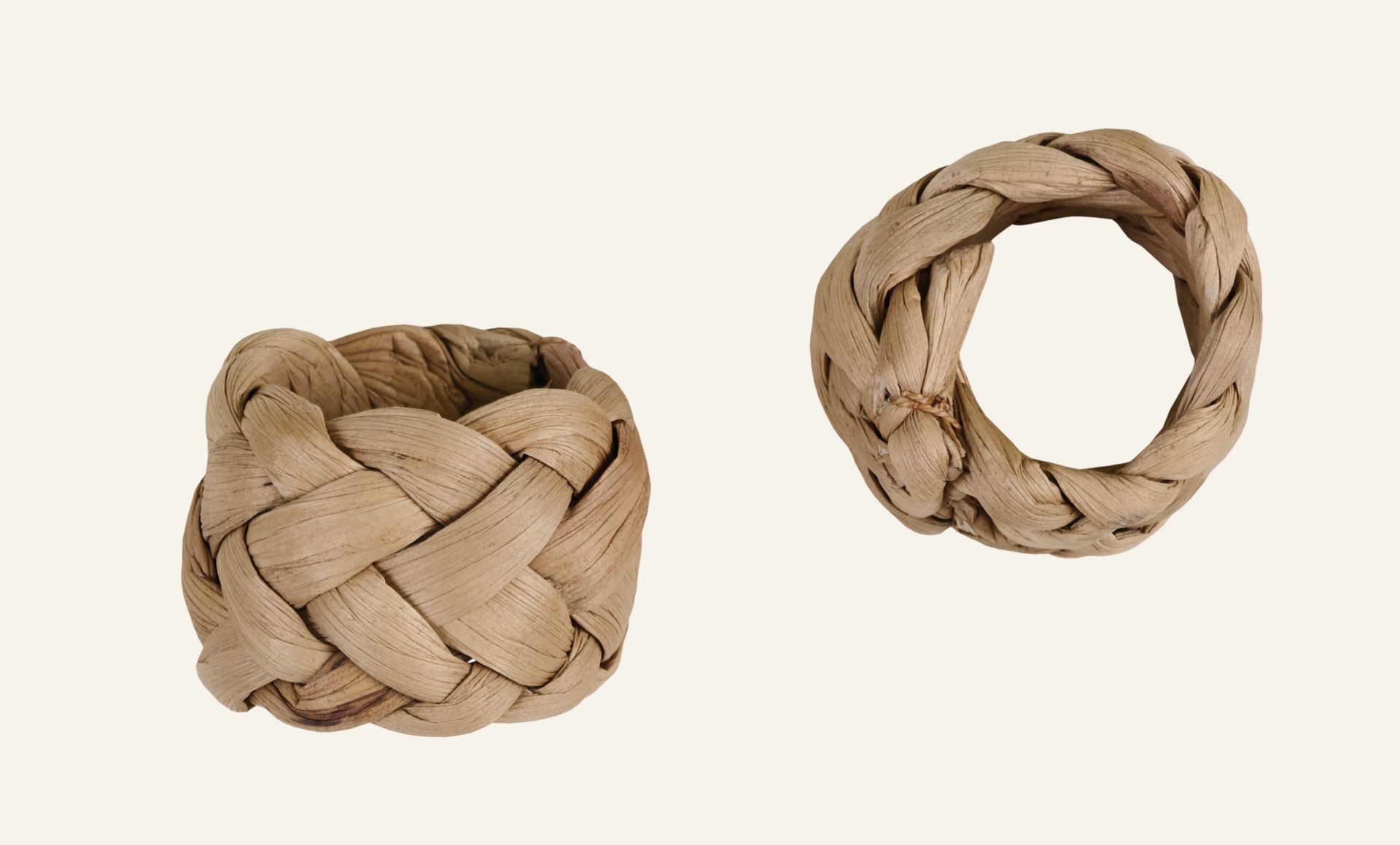 2-Tlg. Serviettenring Natur - ø5cm h3cm Natur - 1