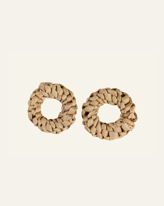 2-Tlg. Serviettenring Natur - ø6,5cm h2cm Natur - 1