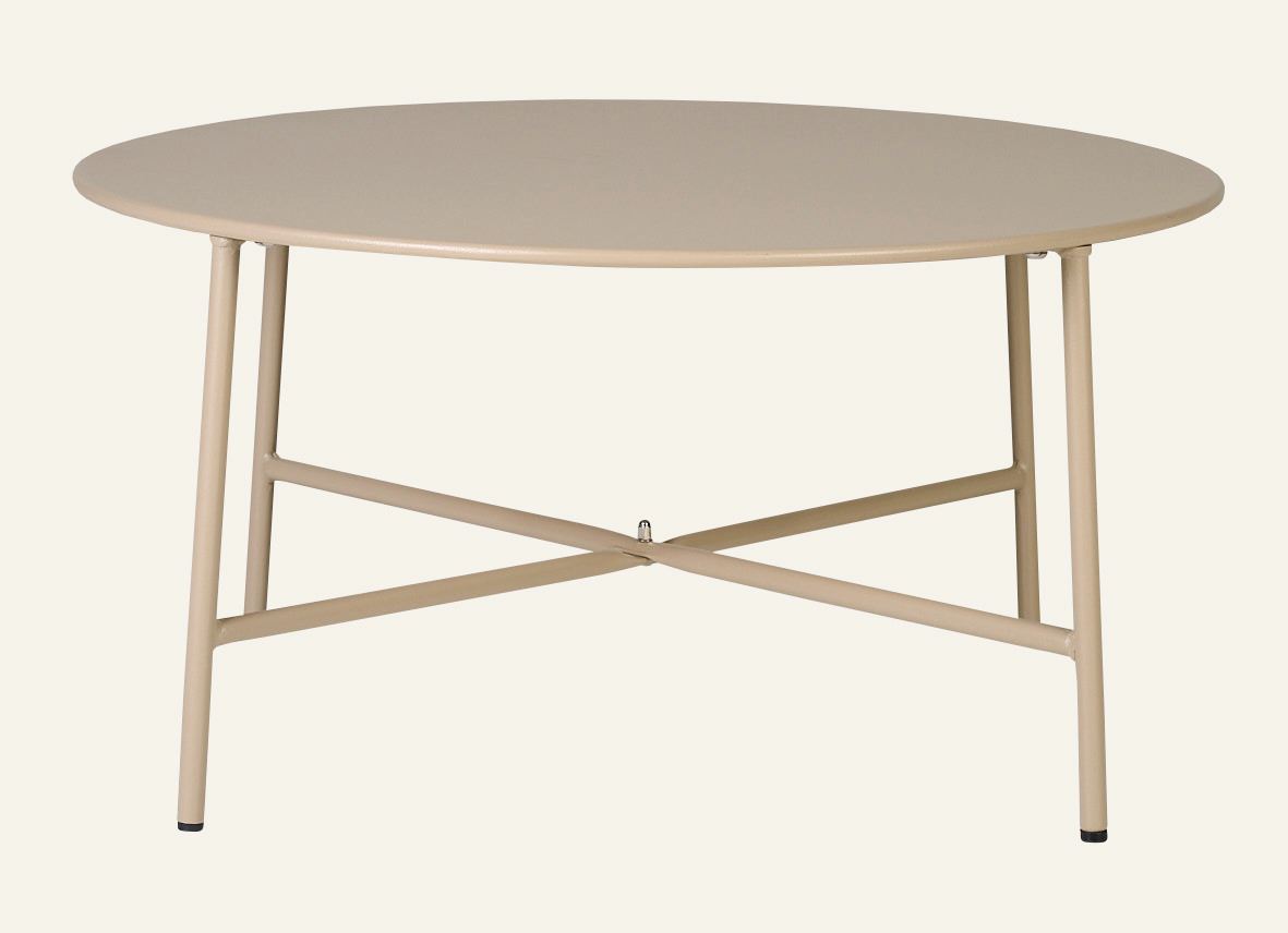 Gartentisch Dunkelbeige - 35 cm ø70 Dunkelbeige - 1
