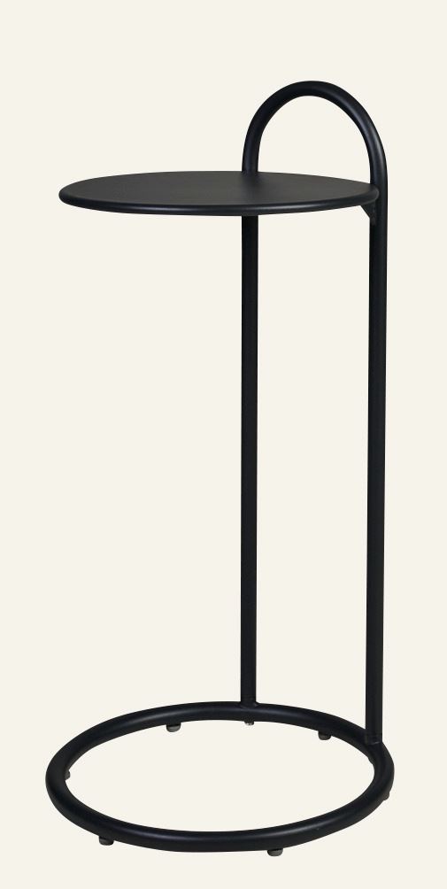 Beistelltisch Schwarz - 72,5 cm ø35,8 Schwarz - 1