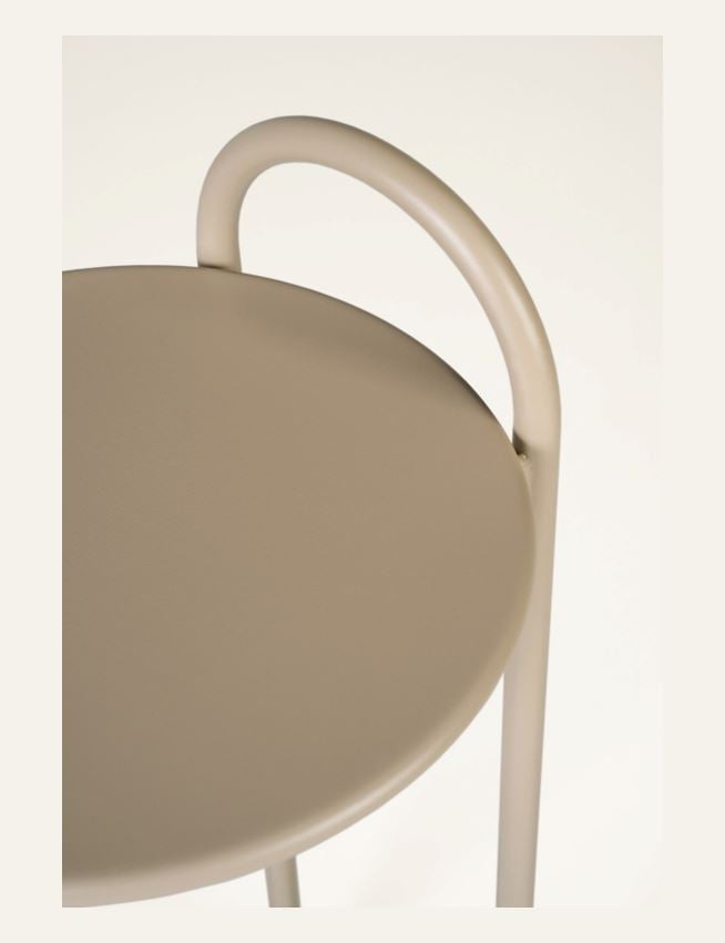 Beistelltisch Dunkelbeige - 2
