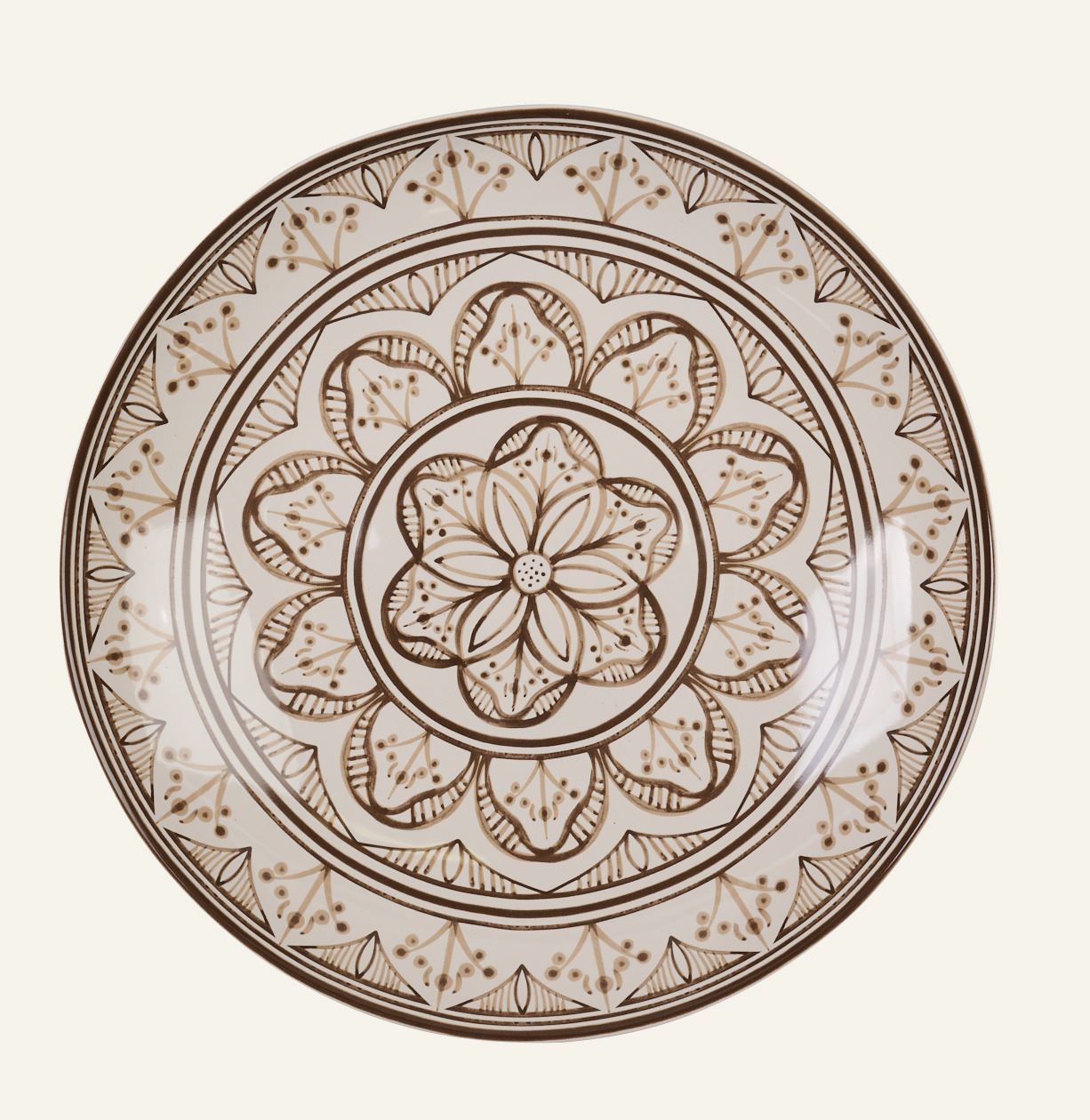 Servierteller Braun - ø37 cm Braun - 1