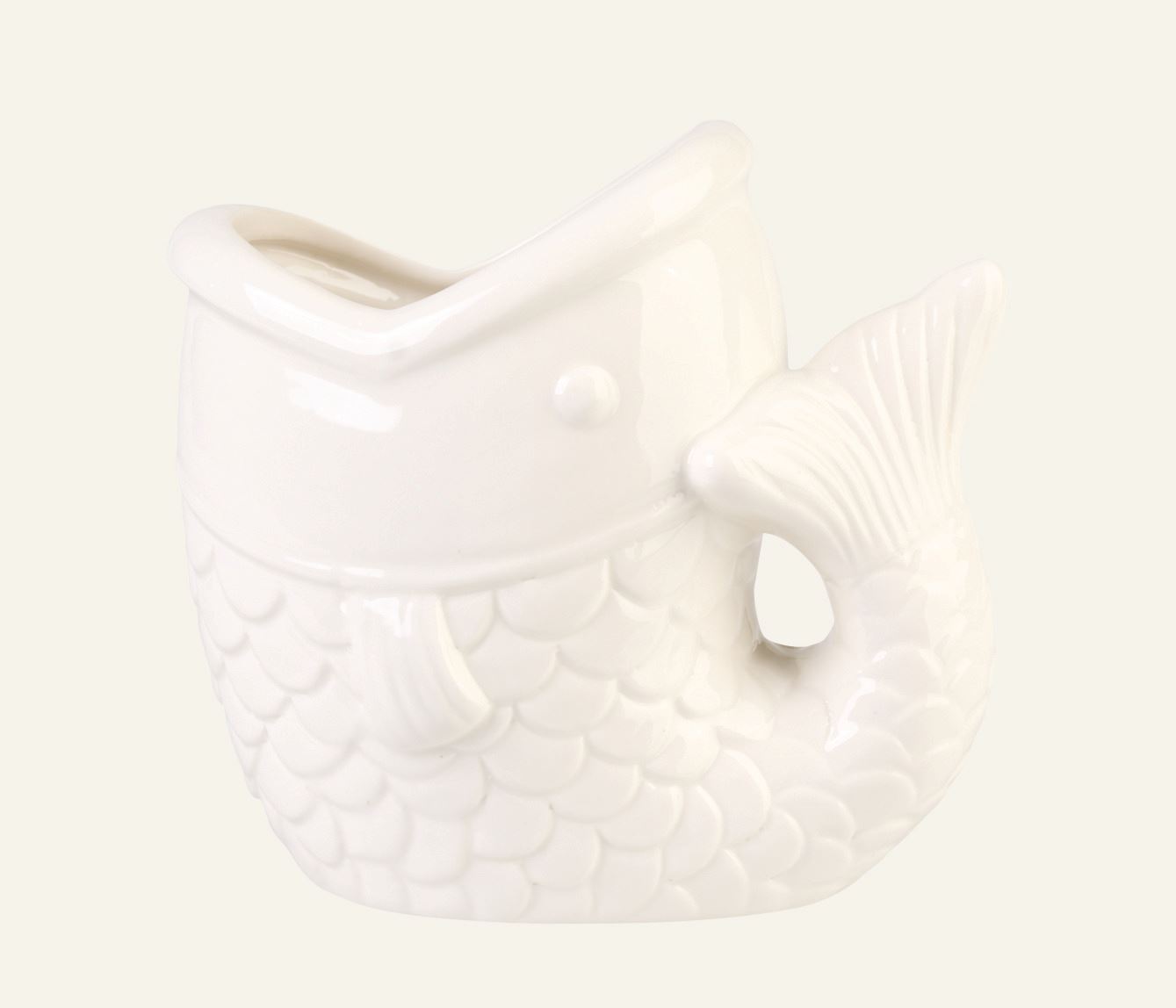 Vase Weiß - 16,2x10,8x15,3 cm Weiß - 1