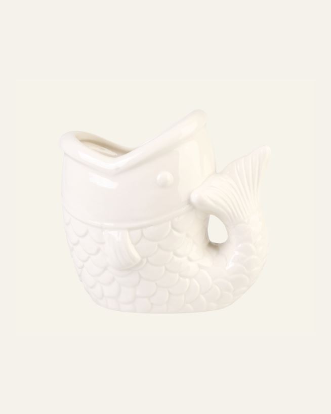 Vase Weiß - 16,2x10,8x15,3 cm Weiß - 1
