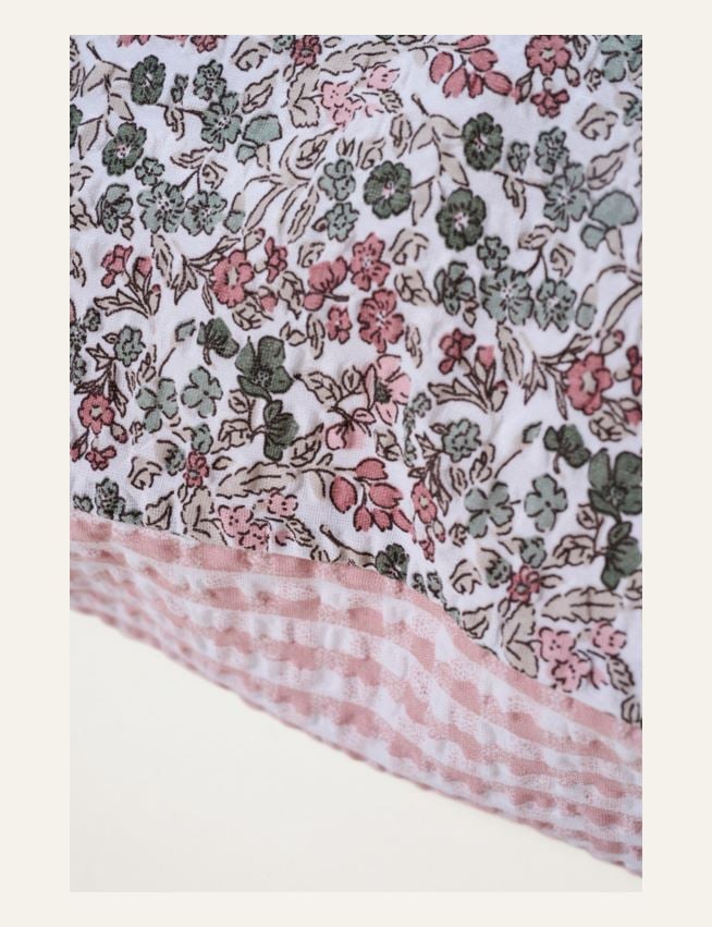 Seersucker-Kissenbezug Multi/Pink - 2