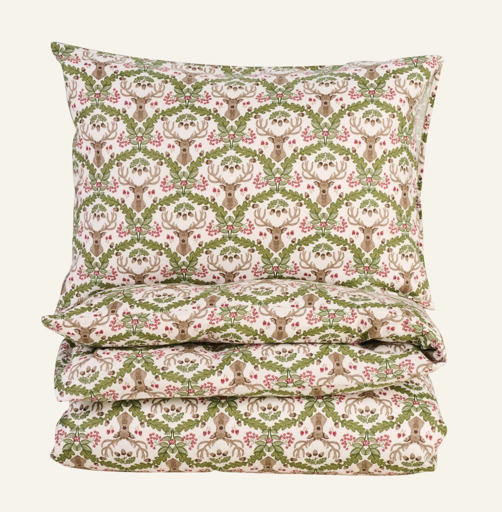 Flanellbettwäsche Multi/Pink - 140x200 cm/50x70 cm Multi/Pink - 1