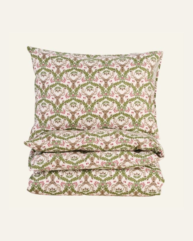 Flanellbettwäsche Multi/Pink - 140x200 cm/50x70 cm Multi/Pink - 1