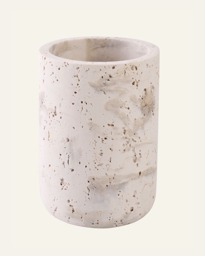 Zahnbürstenhalter Beige - 8,2x8,2x11,8 cm Beige - 1