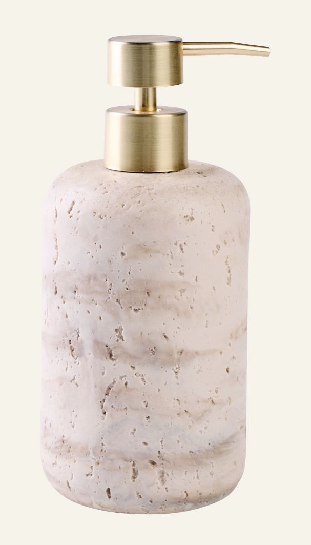 Seifenspender Beige - 8,3x8,3x19,3 cm Beige - 1