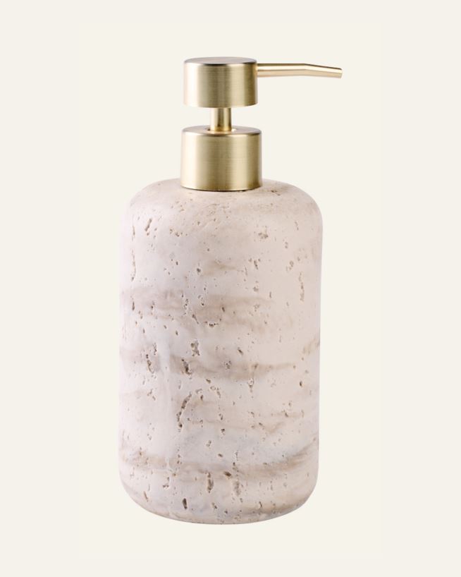 Seifenspender Beige - 8,3x8,3x19,3 cm Beige - 1