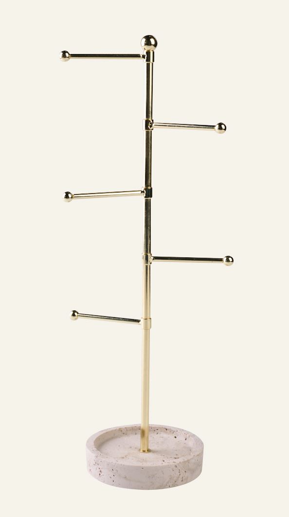 Schmuckständer Gold - 11,5x11,5x40 cm Gold - 1