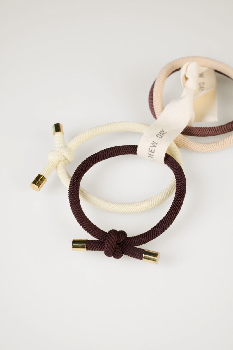 4 Stück Haarbänder Multi/Beige - 2