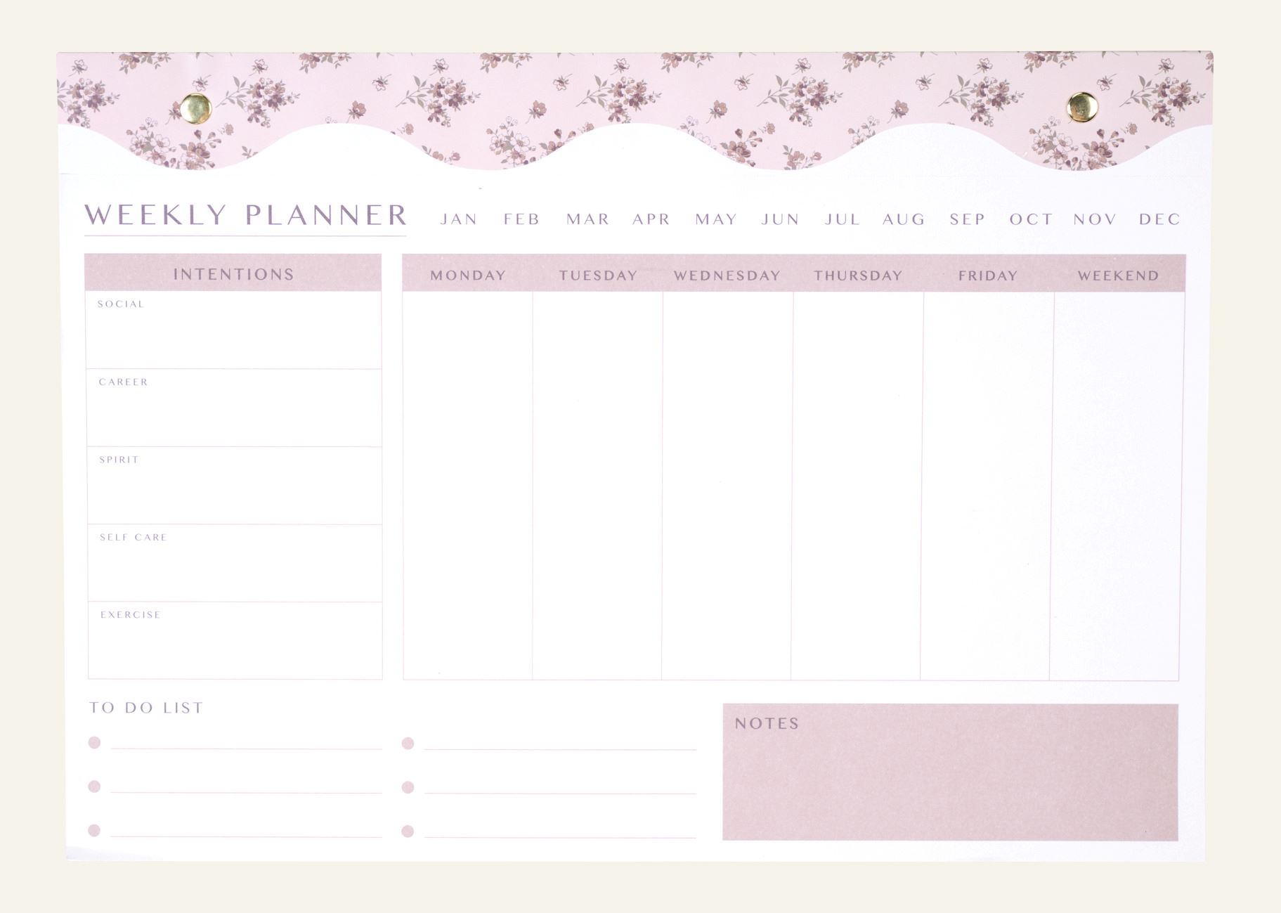 Wochenplaner Multi/Beige - 21x30 cm Multi/Beige - 1