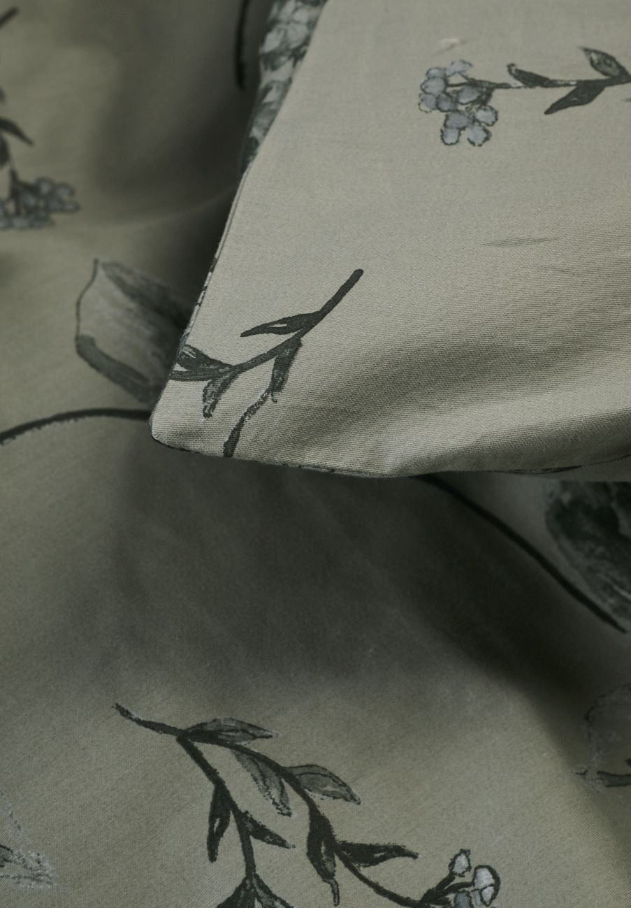 Satin-Bettwäsche Grün - 4