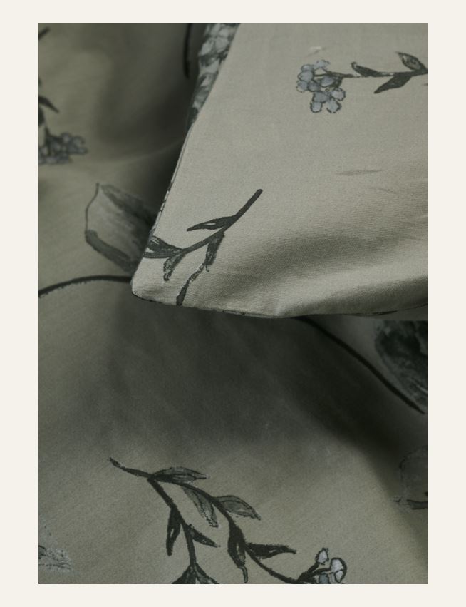 Satin-Bettwäsche Grün - 4