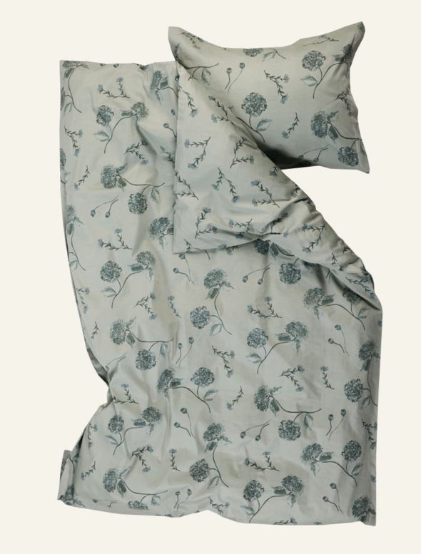 Satin-Bettwäsche Grün - 2
