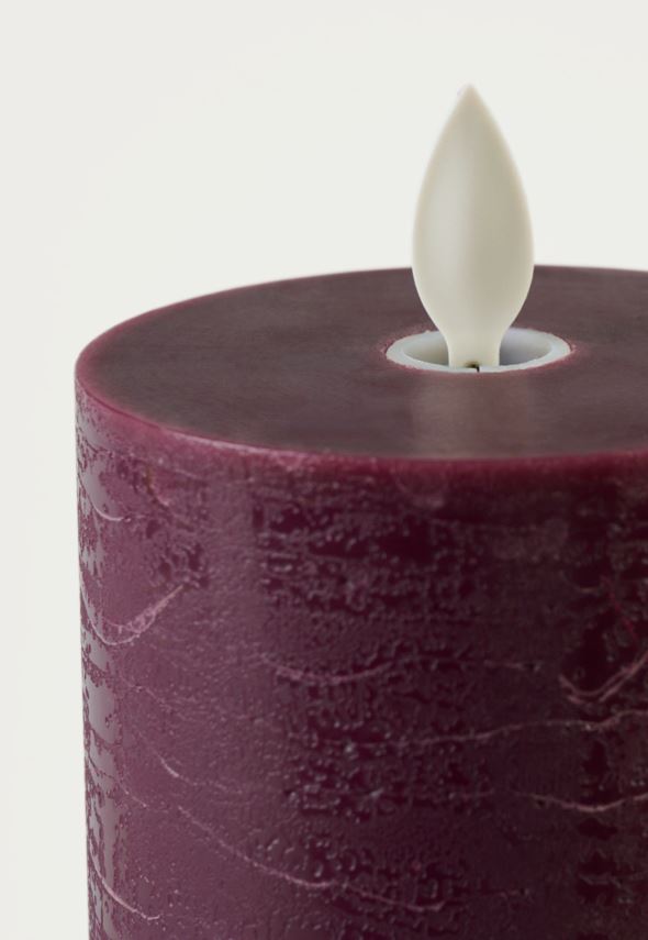LED-Stumpenkerze Burgund - 3