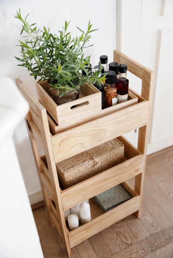 Stapelbare Aufbewahrungsbox Natur - 2