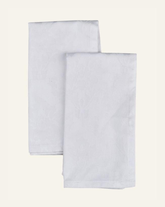 Stoffservietten im 2er-Set Weiß - 45x45 cm Weiß - 1