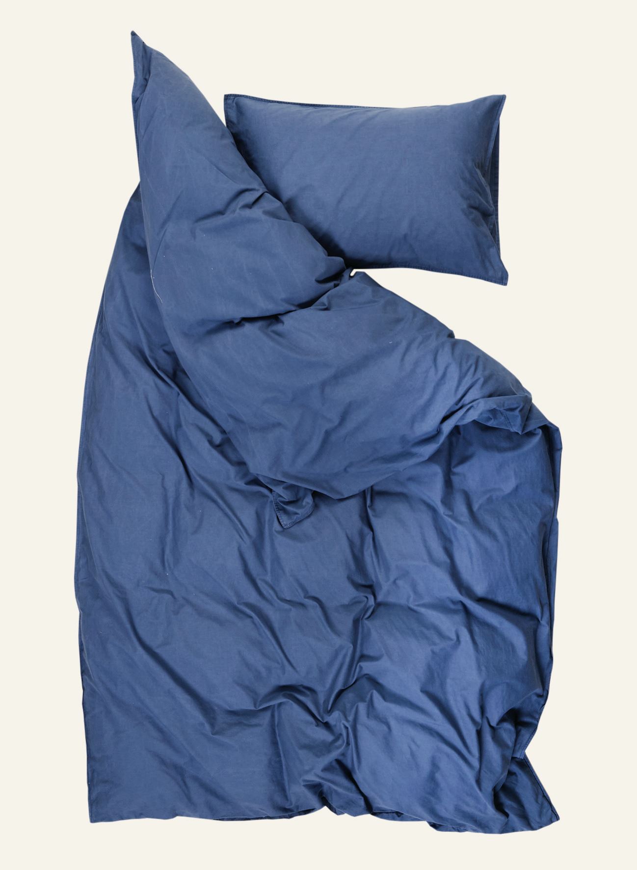 Baumwollbettwäsche Denimblau - 2