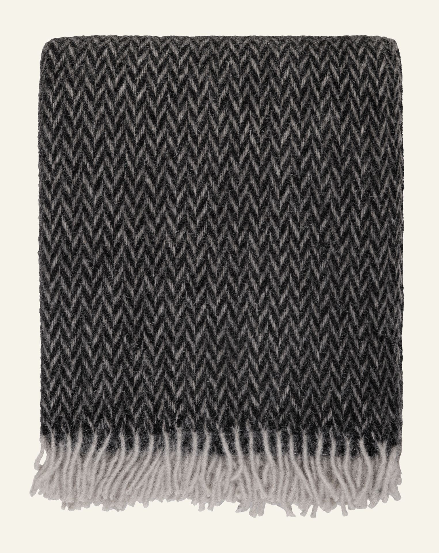 Wolldecke Schwarz - 130x170 cm Schwarz - 1