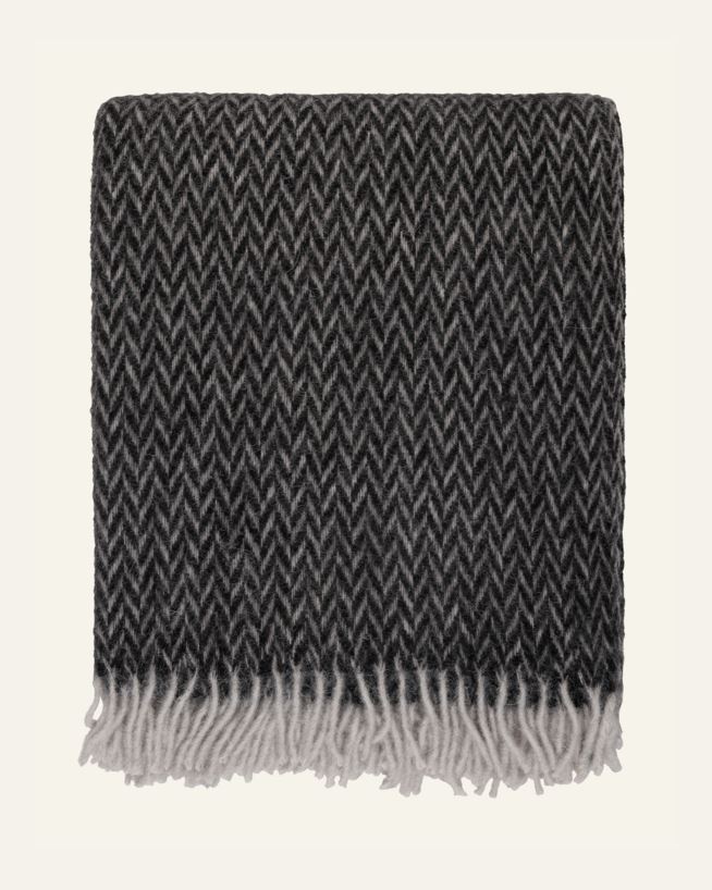 Wolldecke Schwarz - 130x170 cm Schwarz - 1