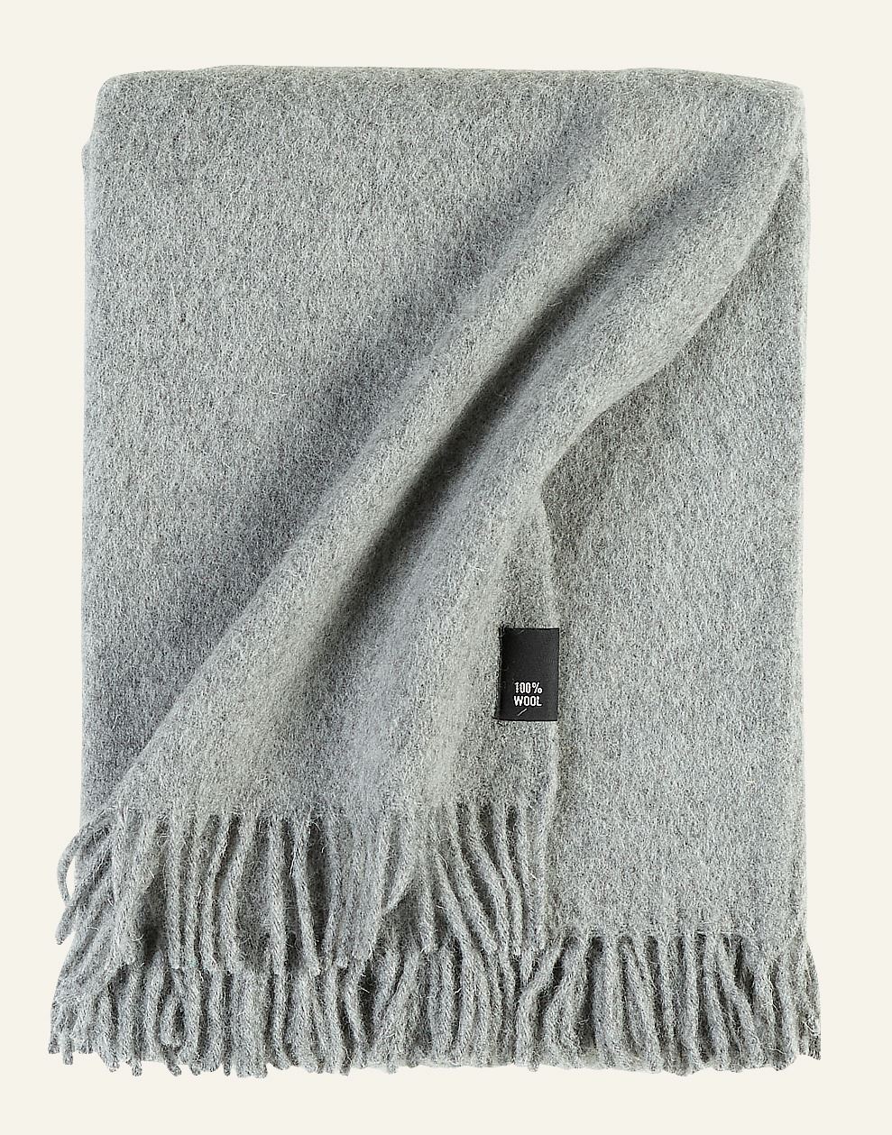 Wolldecke Grau - 130x170 cm Grau - 1